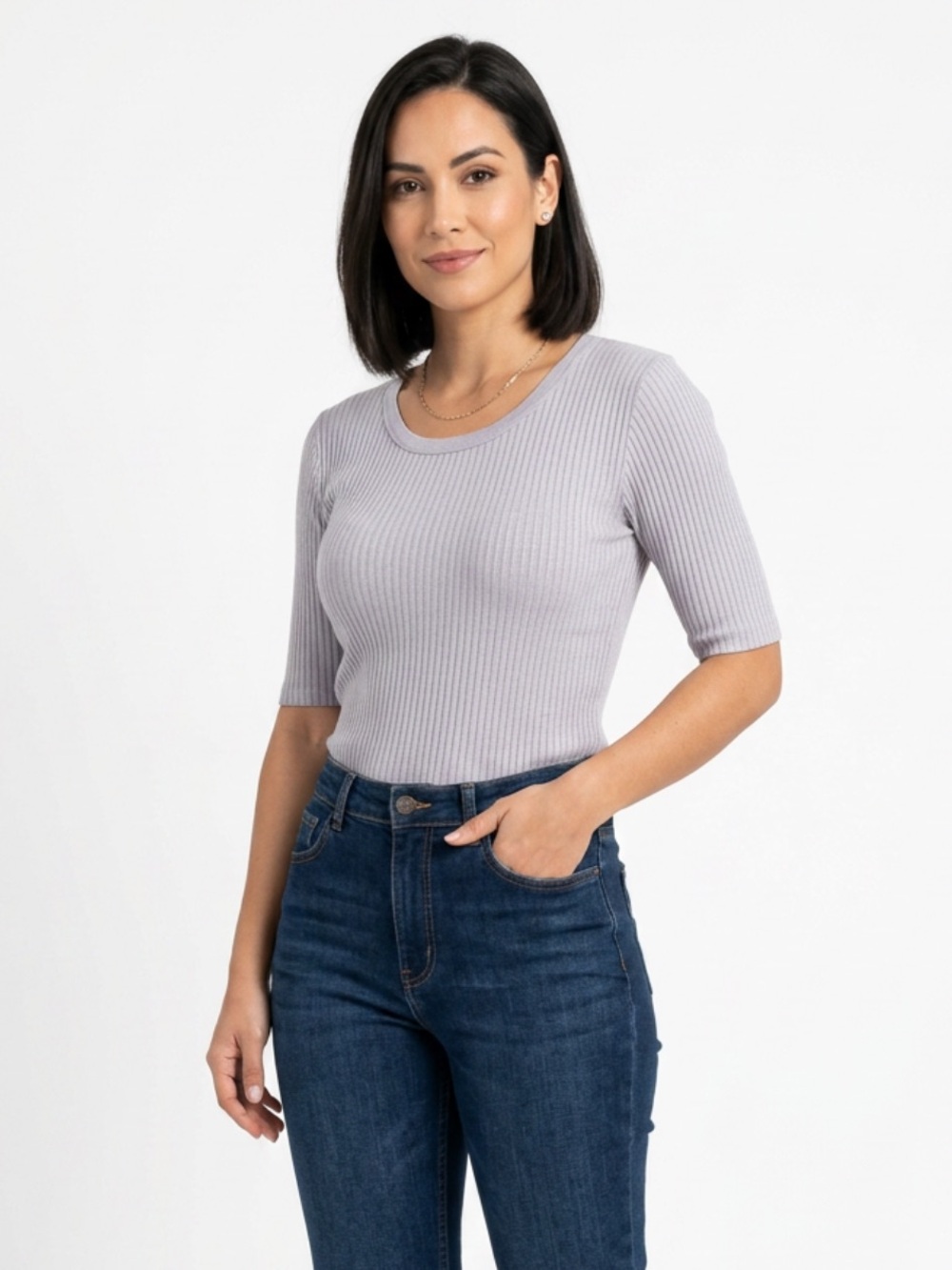 KOTN ($45) Iris Ribbed Fitted T-Shirt - PTP 18